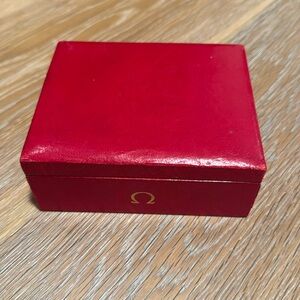Vintage Omega Red Leather Constellation Watch Box
